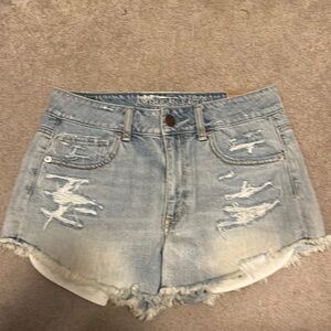 American Eagle Distressed Denim Hi-rise Festival Shorts